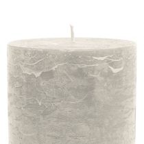 Product Solid colored candles gray 85x150mm 2pcs