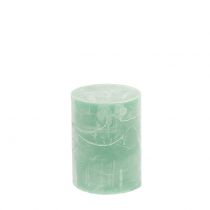 Product Solid colored candles light green 60x80mm 4pcs