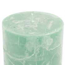 Product Solid colored candles light green 60x80mm 4pcs
