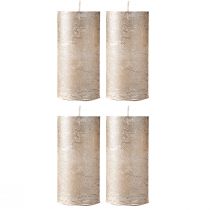 Product Solid-colored candles platinum 50x100mm 4 pcs