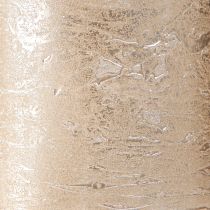 Product Platinum-colored pillar candles, 70x80mm, set of 4, long burning time, high-quality decorative candles