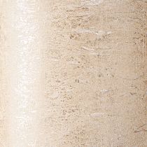 Product Premium platinum-colored pillar candles, 85x120mm, long burning time, set of 2