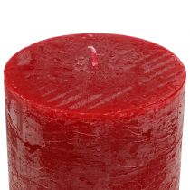 Product Solid colored candles red 50x100mm 4pcs