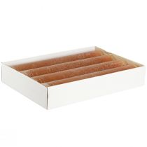 Product Solid coloured candles, stick candles caramel 50x300mm 4 pcs