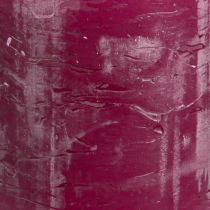 Product Dyed-through trendy candles Berry Purple, pillar candles, 70×80mm, set of 4, table decoration
