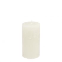 Solid colored candles white 50x100mm 4pcs