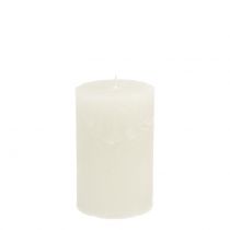 Solid colored candles white 60x100mm 4pcs