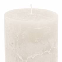 Product Solid colored candles white 70x100mm 4pcs