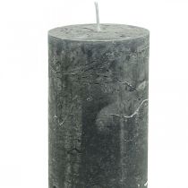 Product Solid colored candles anthracite pillar candles 50×100mm 4pcs