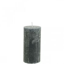 Solid colored candles anthracite pillar candles 50×100mm 4pcs