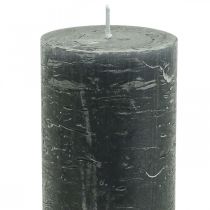 Product Solid colored candles anthracite pillar candles 60×80mm 4pcs