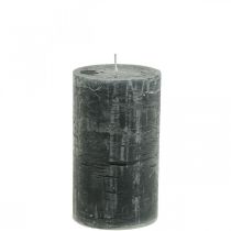 Solid colored candles anthracite pillar candles 70×120mm 4pcs