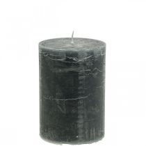 Product Solid colored candles anthracite pillar candles 85×120mm 2pcs