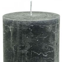 Product Solid colored candles anthracite pillar candles 85×150mm 2pcs