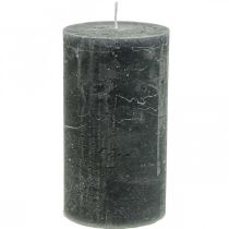 Product Solid colored candles anthracite pillar candles 85×150mm 2pcs