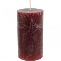 Product Solid-colored Burgundy Rustic Safe Advent Candles 110×60mm Set of 4 Self-extinguishing