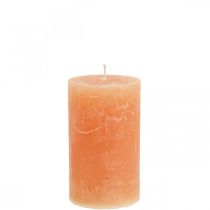 Product Solid colored candles Orange Peach pillar candles 60×100mm 4pcs