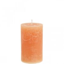 Product Solid-color orange peach pillar candles, 60x100mm, set of 4, long burning time