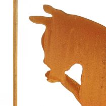 Product Patina decoration cat rust decoration for hanging 24.5cm