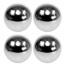Decorative ball stainless steel silver Ø10cm 4pcs