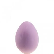 Easter egg decorative egg plastic purple flocked 20cm