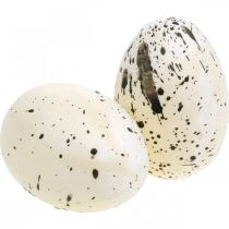 Deco egg with feather Artificial Easter eggs Easter decoration H6cm 6 pieces