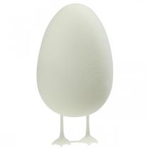 Decorative egg with legs Easter egg white Table decoration Easter figure H25cm