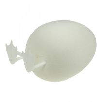Product Decorative egg with legs Easter egg white Table decoration Easter figure H25cm