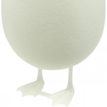 Product Decorative egg with legs Easter egg white Table decoration Easter figure H25cm