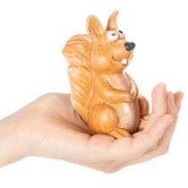 Product Sitting squirrel figurine for autumn decoration, 10cm