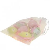 Product Easter eggs for hanging decoration eggs colored Ø4cm H6cm 6 pcs