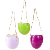 Product Eggshell Decoration Easter Eggs for Hanging Colored Ø3.5cm 12 Pcs
