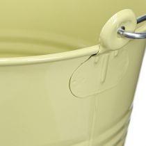Product Bucket Metal Flower Pot in Green Yellow 26x22.5x23cm 6l