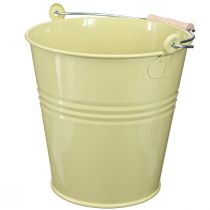 Product Bucket Metal Flower Pot in Green Yellow 26x22.5x23cm 6l