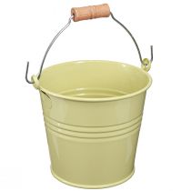 Product Bucket Metal Flowerpot Handle Green-Yellow 20x17.5x16cm 2pcs