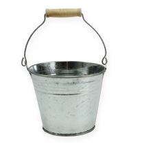 Product Bucket Ø10cm H8cm 10 pcs. Zinc shiny