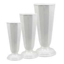 Product Setting vase “Szwed” white Ø13cm - 20cm, 1pc