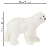 Product Polar bear decorative figures standing and sitting white 16/20cm 3pcs