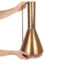Product Elegant floor vase, vintage style, oriental, copper-colored metal decorative jug, Ø27cm H58cm