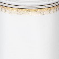 Product Elegant moiré wreath ribbon, 200mm white with gold pearl edge and special finish, 25m - Perfect for decorations &amp; celebrations