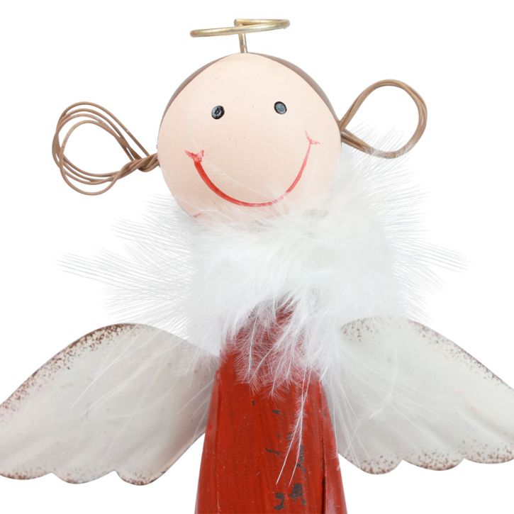 Product Angel decorative metal table decoration Christmas figure red 10.5×4.5×20cm