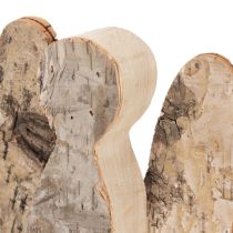 Product Angel figure made of wood with birch bark, 30cm
