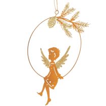 Product ProductName  
Set of 3 Angel Hanging Decoration with Metal Ring and Golden Details, 23.5cm  

ProductDescription  

<h2>Festive Angel Hanging Decoration with Golden Accents</h2>  

<p>Add a touch of elegance to your Christmas décor with this set of 3 ange