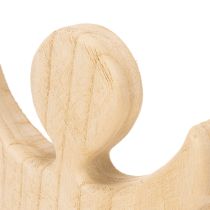 Product Wooden angel decorative figure made of light natural wood, Christmas decoration, 30cm