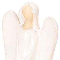 Product Angel figurine with heart decoration in cream white, 23cm