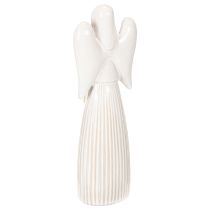 Product Angel figurine with heart decoration in cream white, 23cm