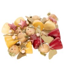 Product Decorative angel pendant with star for hanging, 5cm, 9 pieces