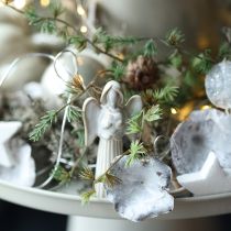Product Angel bowl decoration with small figure and round tealight holder 10cm 3pcs