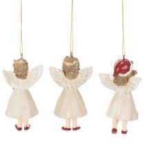 Product Decorative Angel Tree Ornaments, Vintage Look, for Christmas, 10cm, 3 Pieces