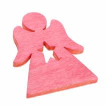 Product Wooden angels for scattering pink, rose, white 4cm 72 pcs